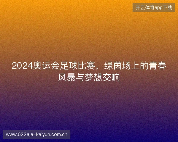 2024奥运会足球比赛，绿茵场上的青春风暴与梦想交响