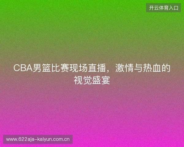 CBA男篮比赛现场直播，激情与热血的视觉盛宴