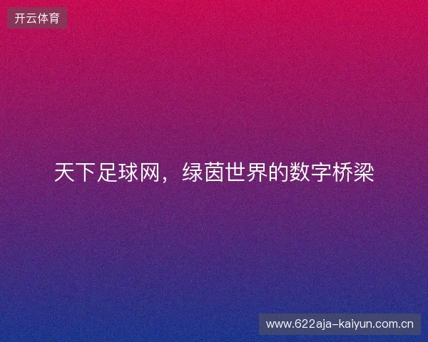 天下足球网，绿茵世界的数字桥梁